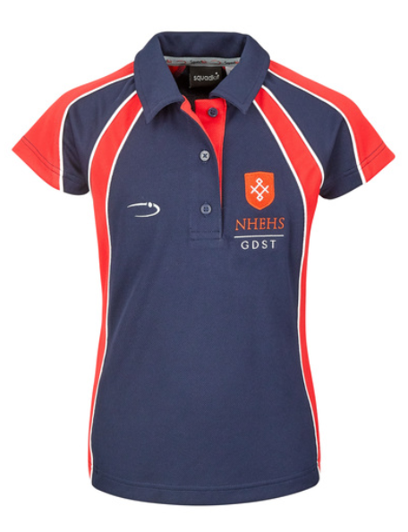 Navy/Red Crested Games Polo T-Shirt